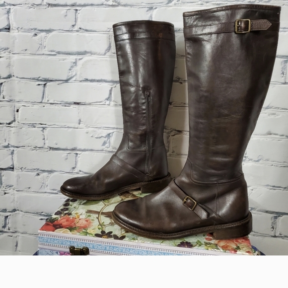 Ralph Lauren Black Label Brown Leather Riding Boots - Picture 2 of 9